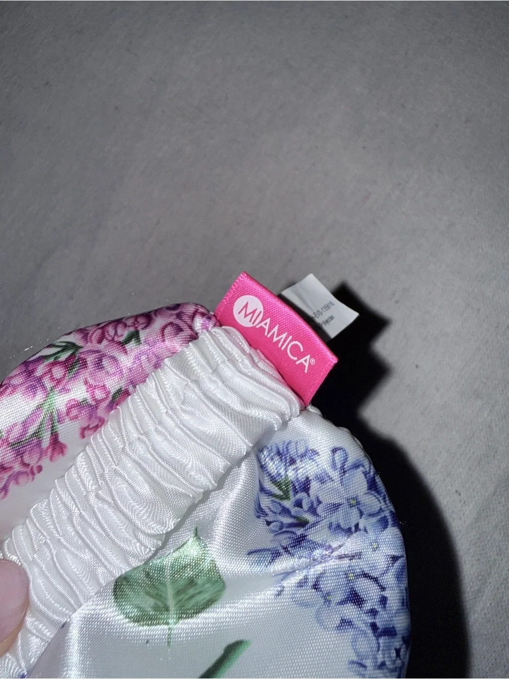 Miami Purple, Blue, and Green Floral Satin Sleep Mask